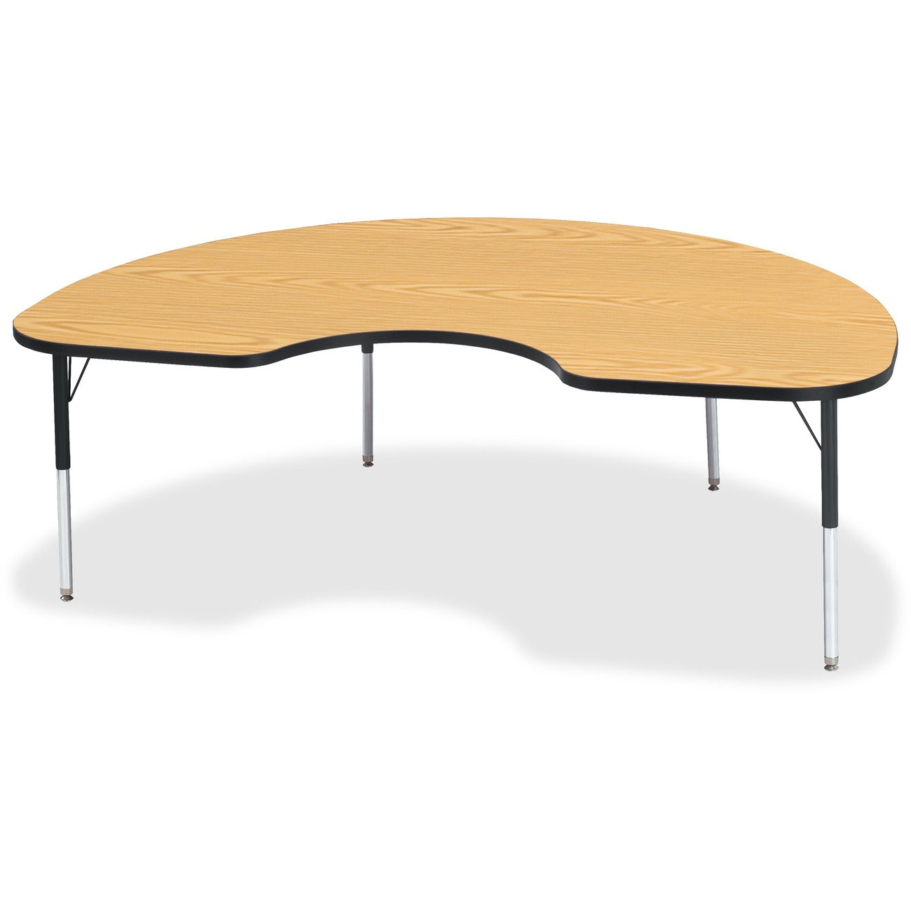 Kidney Table 48x72 Oak Black