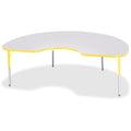Kidney Table 48x72 Gray Yellow