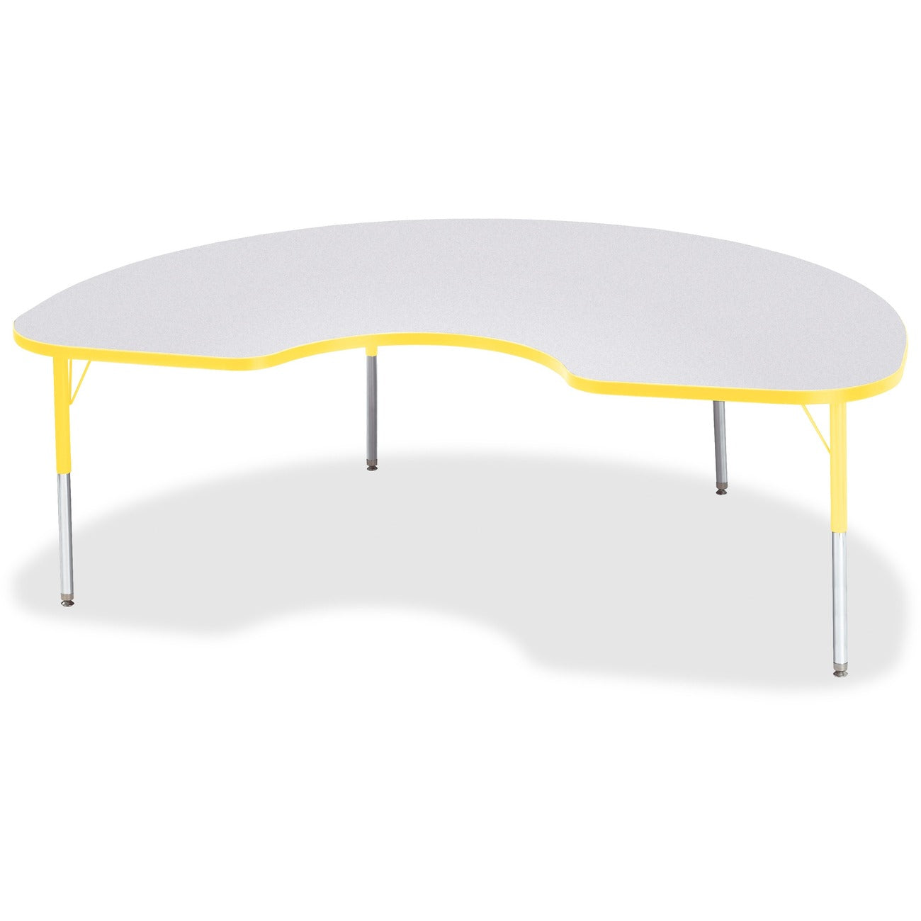 Kidney Table 48x72 Gray Yellow