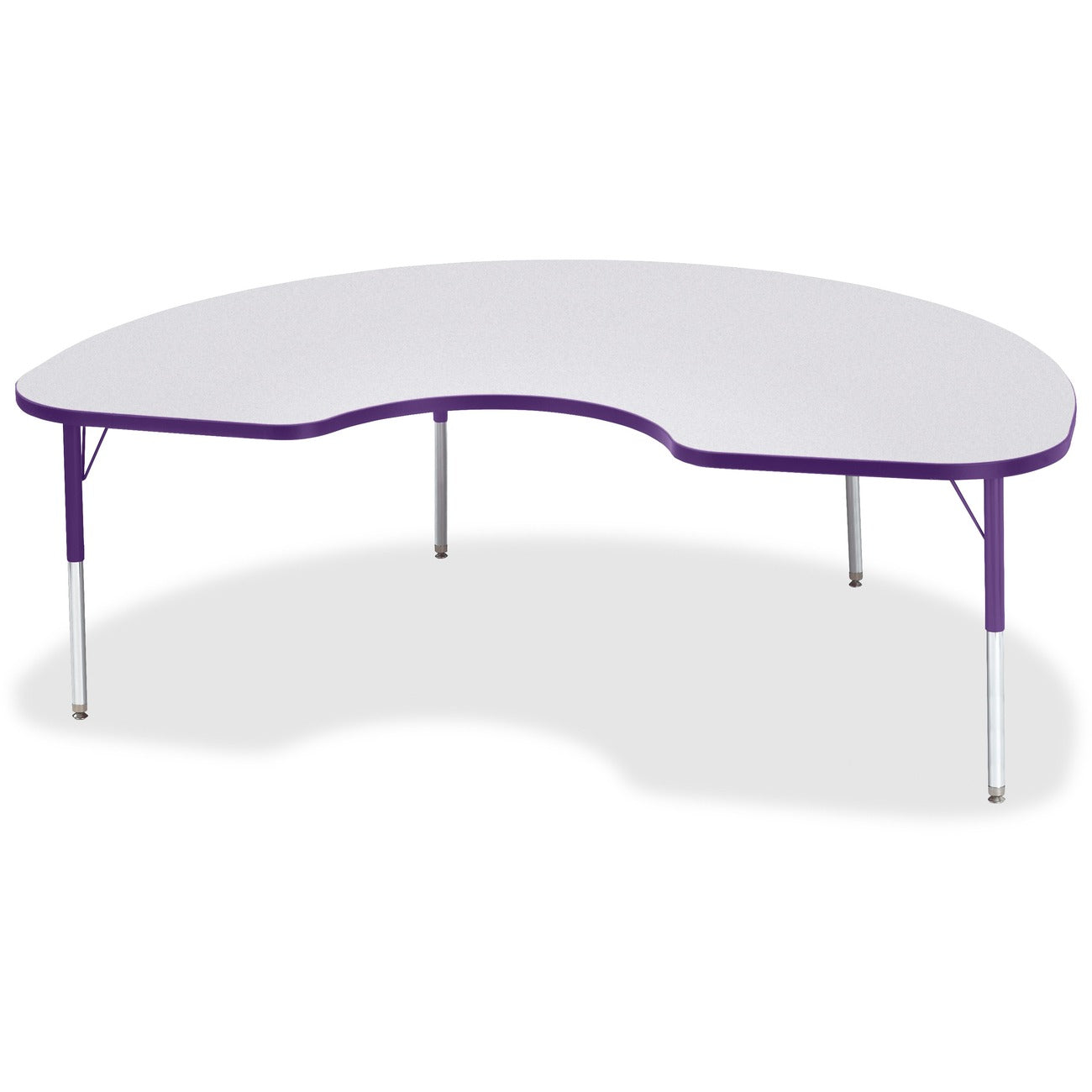 Kidney Table 48x72 Gray Purple