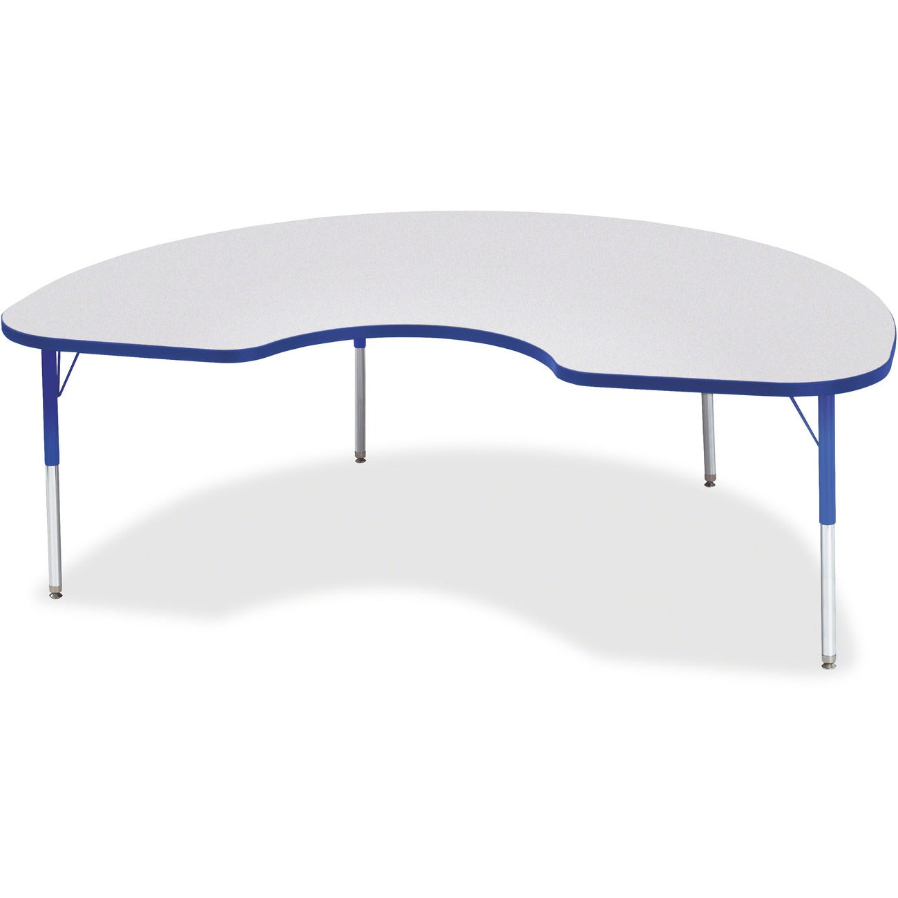Kidney Table 48x72 Gray Blue