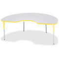 Kidney Table 48x72 Gray Yellow