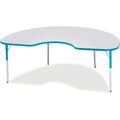 Kidney Table 48x72 Gray Teal