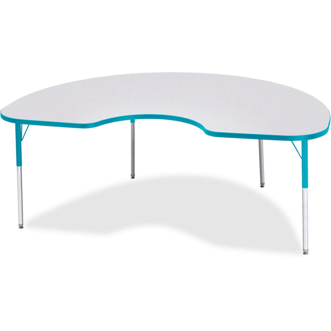Kidney Table 48x72 Gray Teal