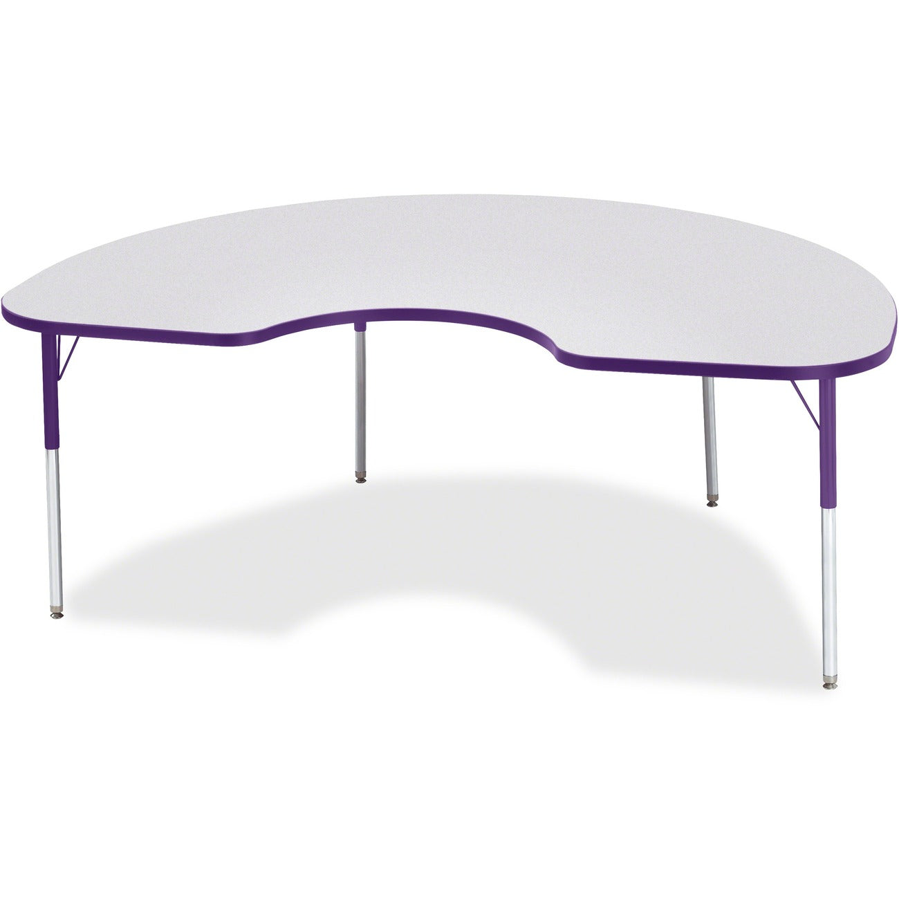 Kidney Table 48x72 Gray Purple