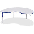 Kidney Table 48x72 Gray Blue