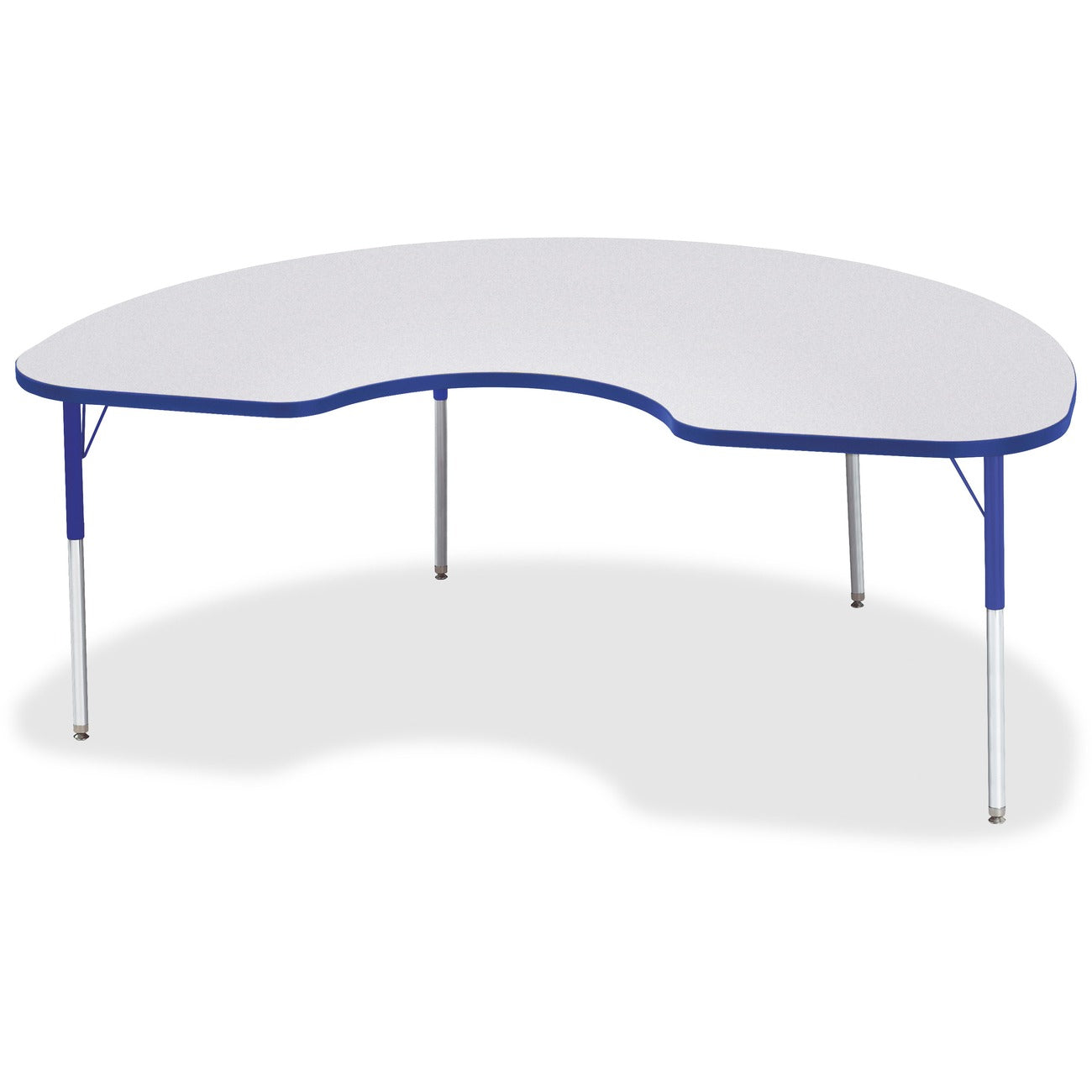 Kidney Table 48x72 Gray Blue