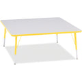 Square Table 48x48 Gray Yellow