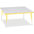Square Table 48x48 Gray Yellow