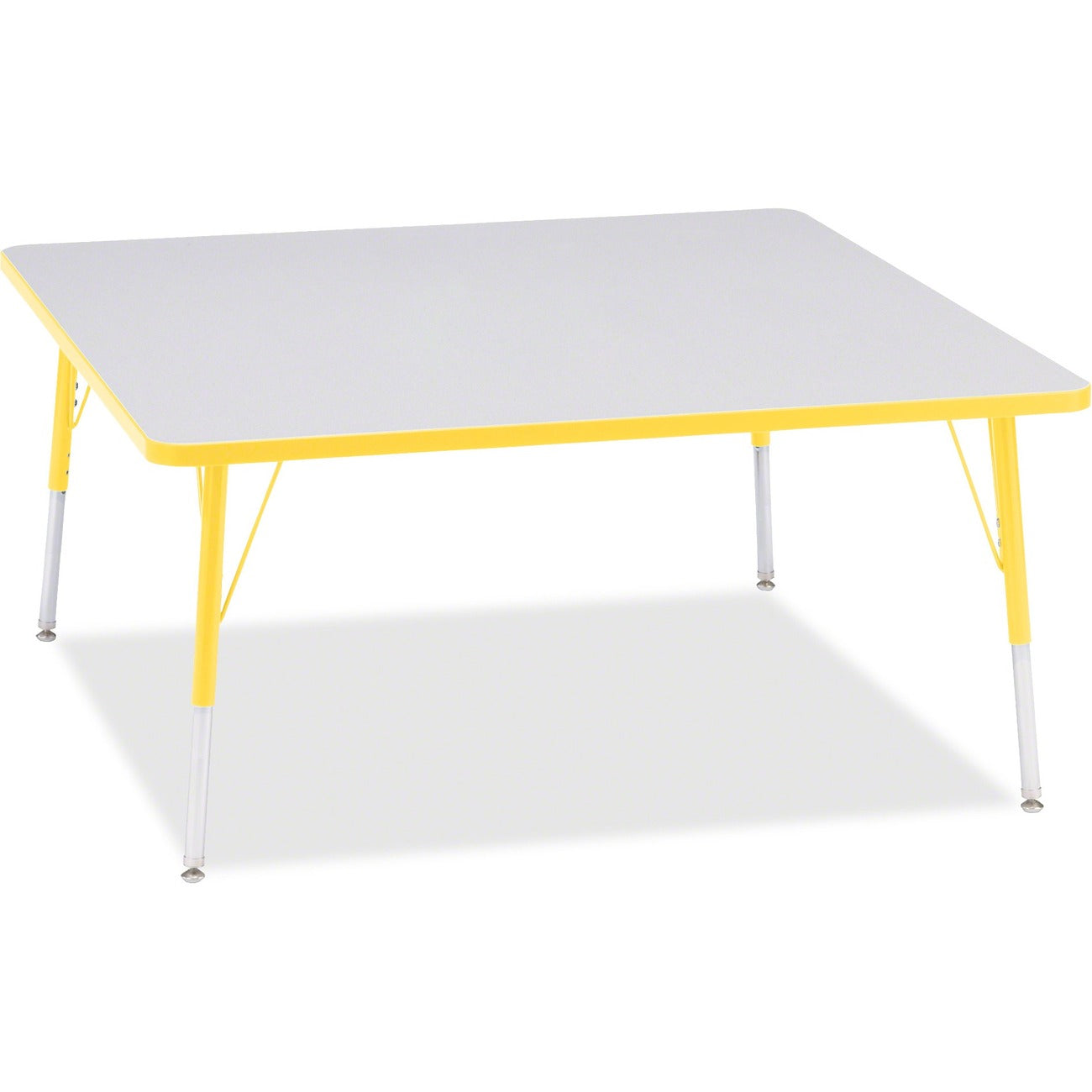 Square Table 48x48 Gray Yellow