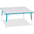 Square Table 48x48 Gray Teal