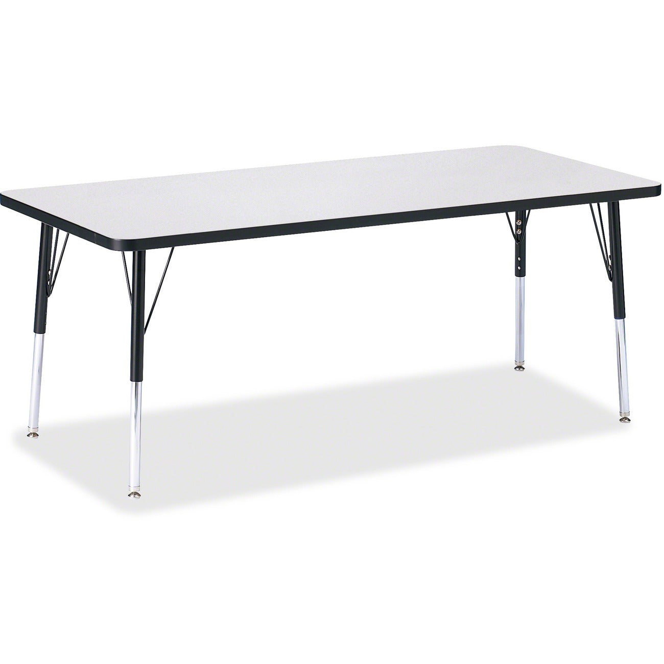Rectangle Table 30x72 Gray Black