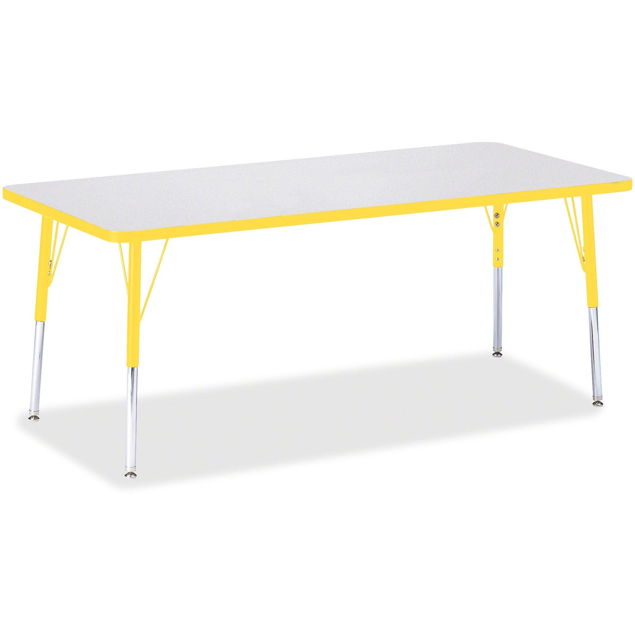 Rectangle Table 30x72 Gray Yellow