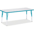 Rectangle Table 30x72 Gray Teal