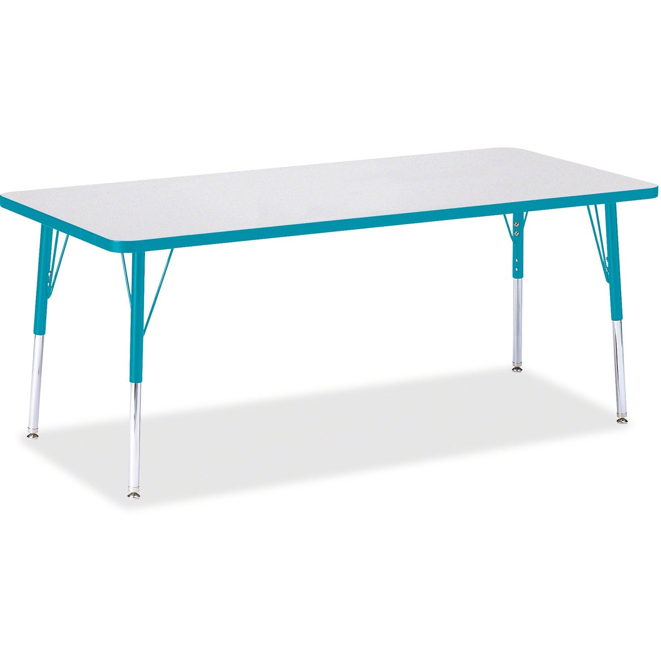 Rectangle Table 30x72 Gray Teal