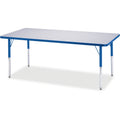 Rectangle Table 30x72 Gray Blue