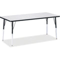 Rectangle Table 30x72 Gray Black