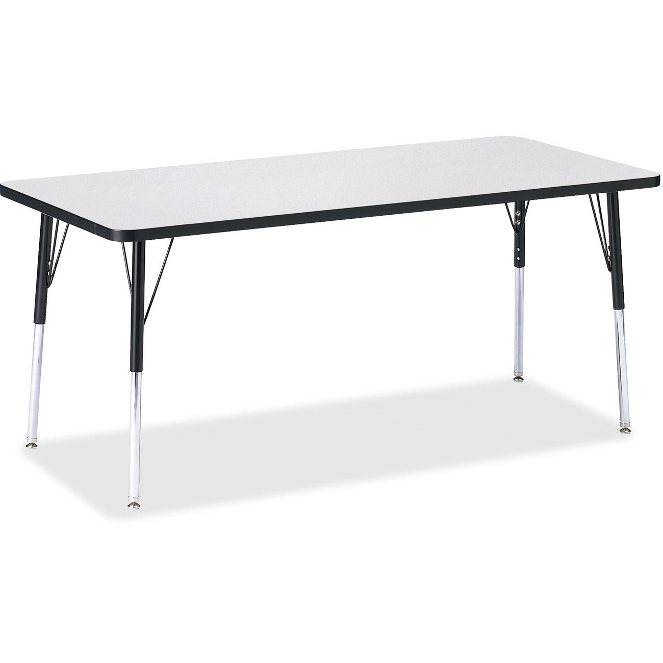 Rectangle Table 30x72 Gray Black