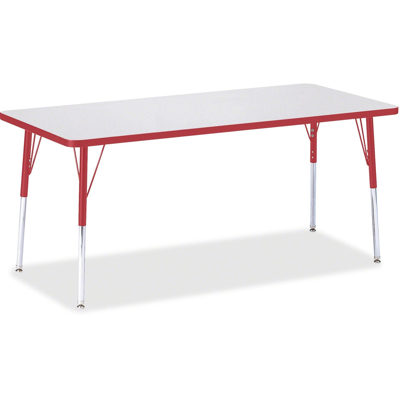 Rectangle Table 30x72 Gray Red
