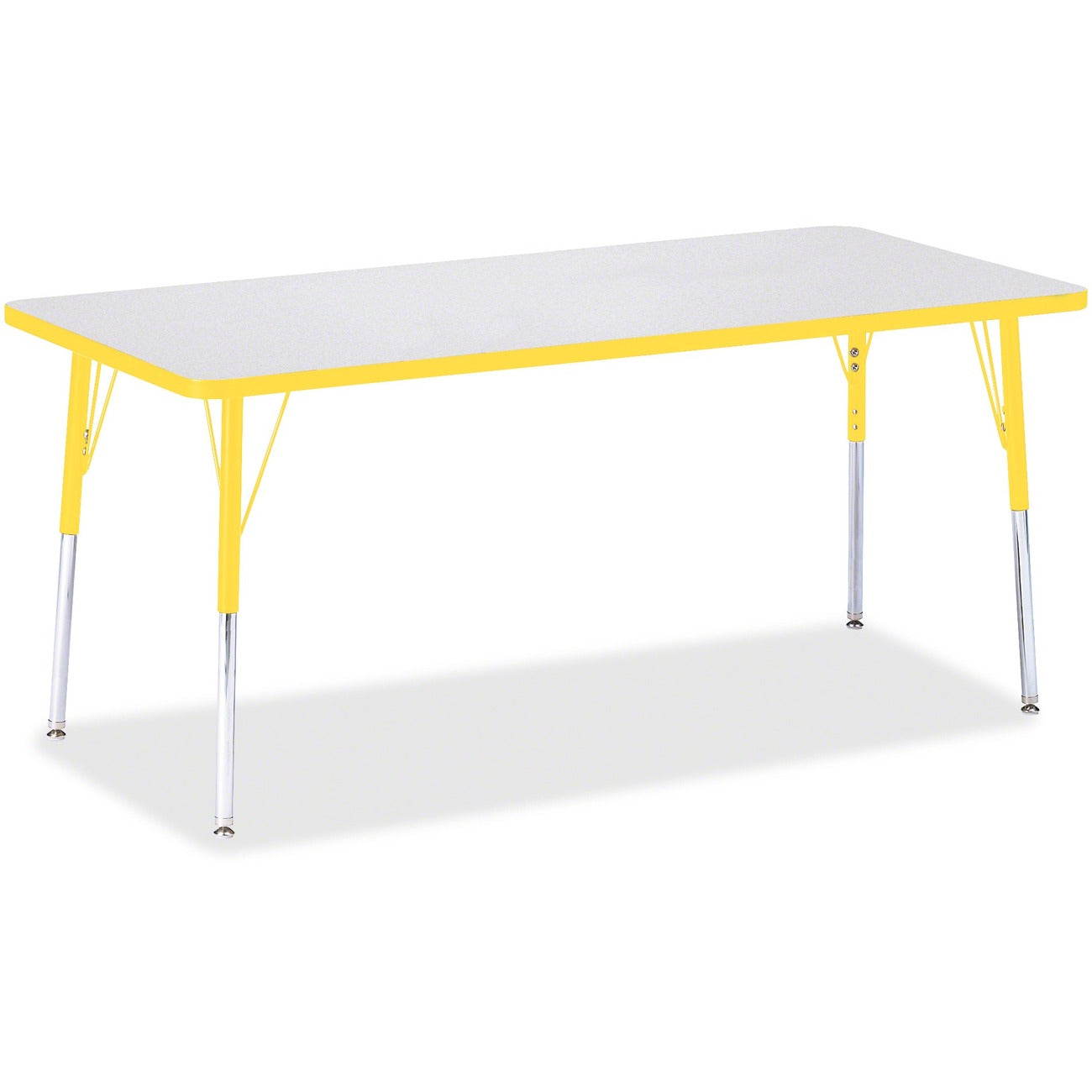 Rectangle Table 30x72 Gray Yellow