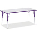 Rectangle Table 30x72 Gray Purple