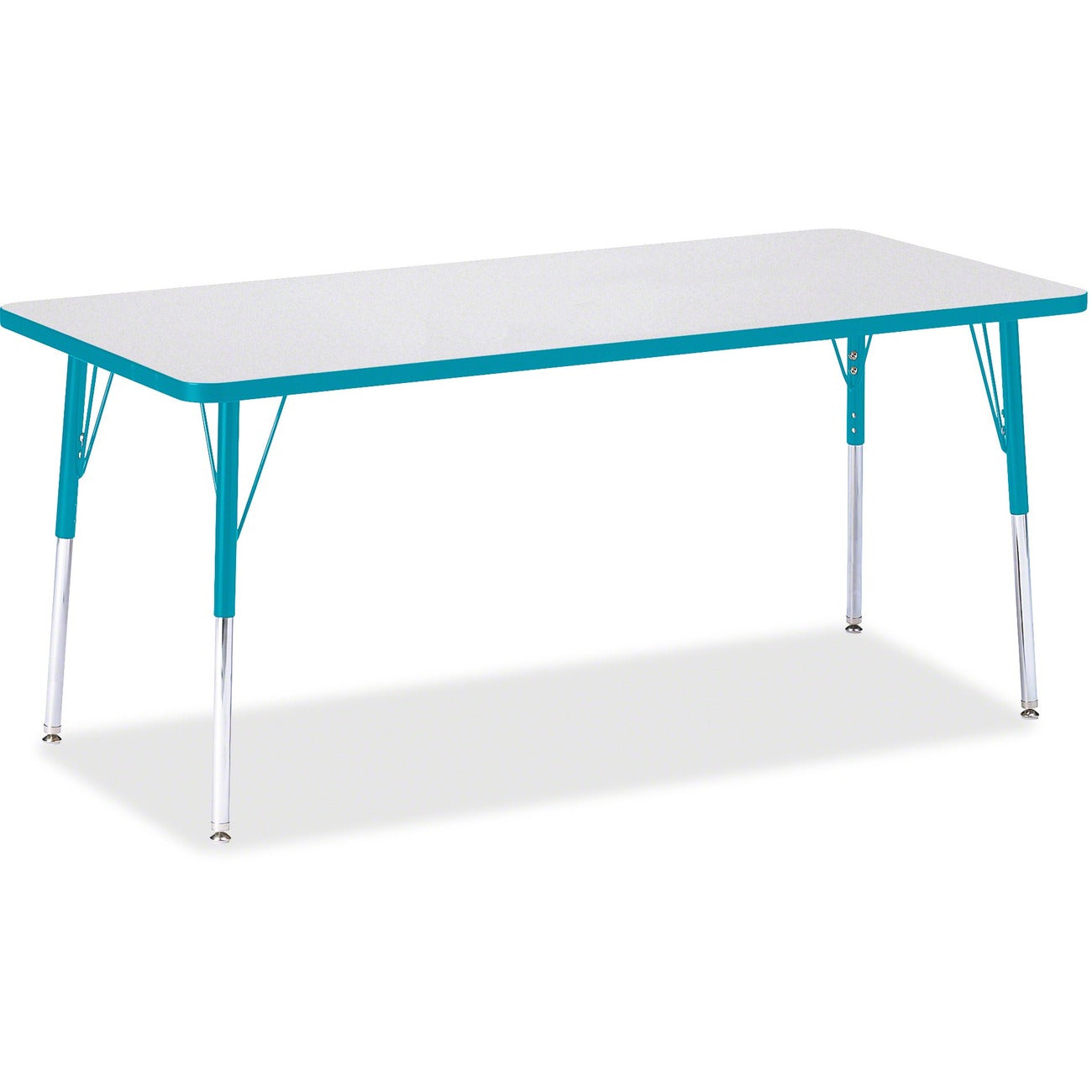 Rectangle Table 30x72 Gray Teal