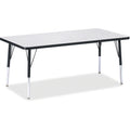 Rectangle Table 30x60 Gray Black