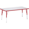 Rectangle Table 30x60 Gray Red