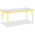 Rectangle Table 30x60 Gray Yellow