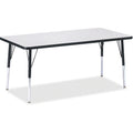 Rectangle Table 30x60 Gray Black