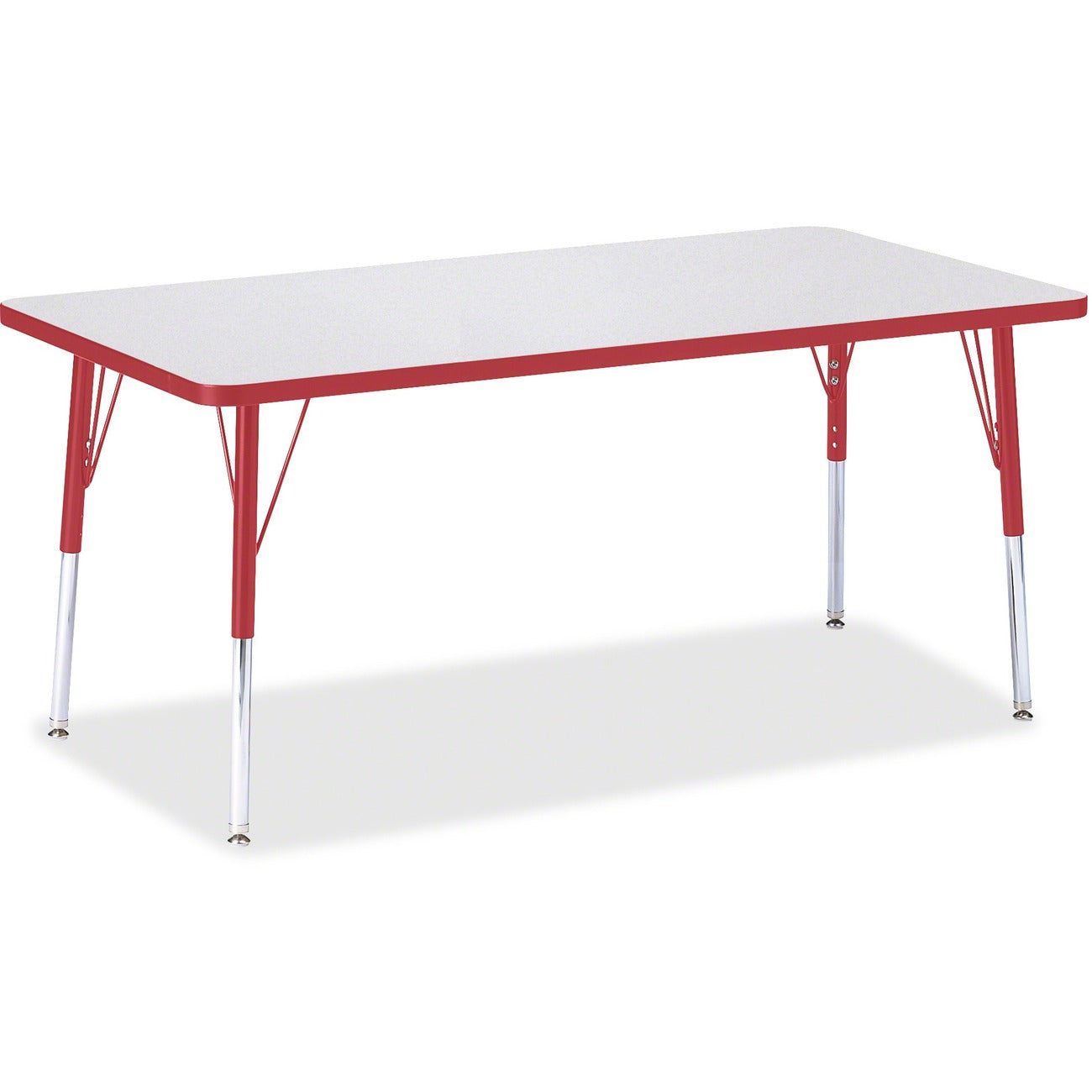 Rectangle Table 30x60 Gray Red