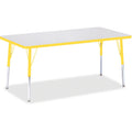 Rectangle Table 30x60 Gray Yellow