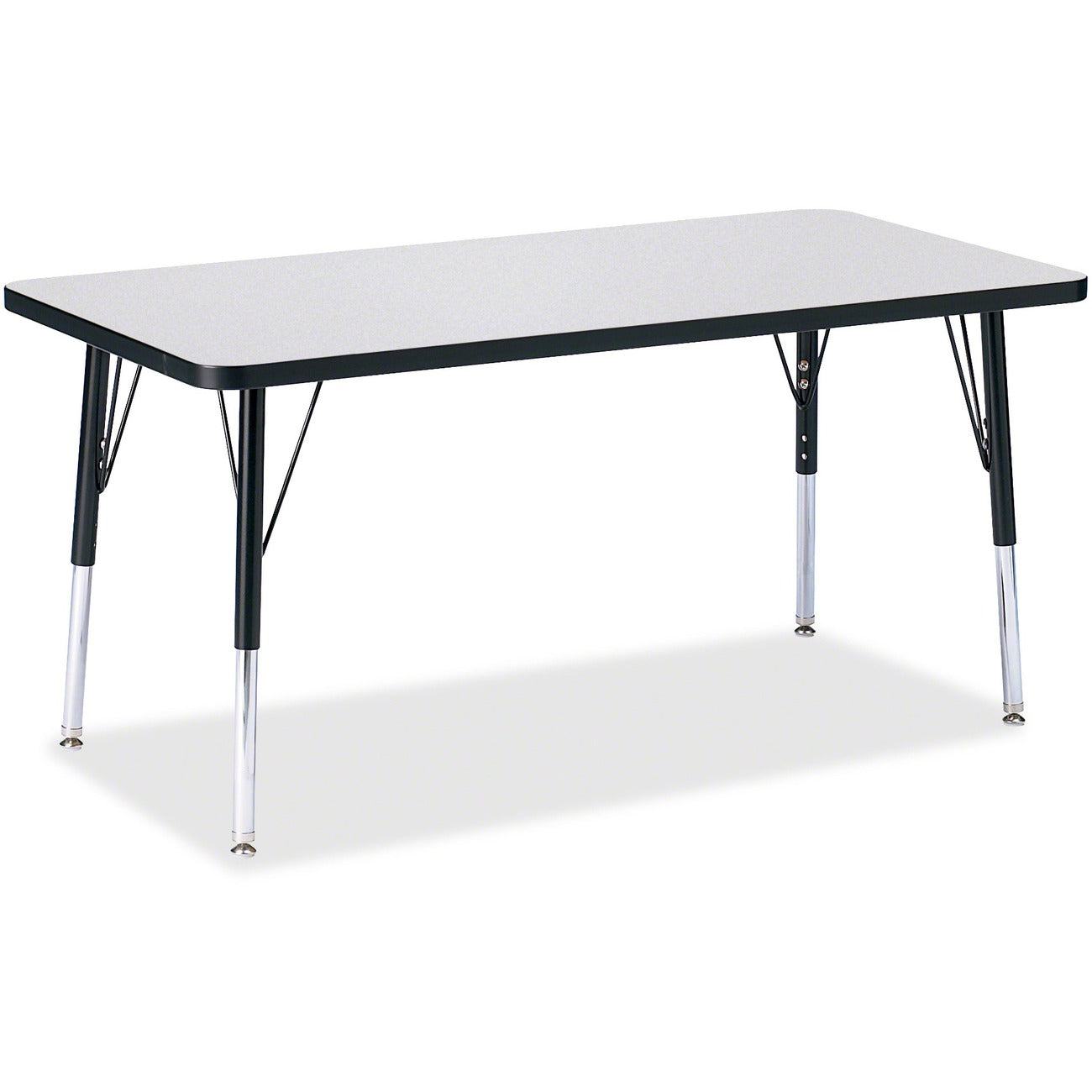 Rectangle Table 24x48 Gray Black