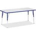 Rectangle Table 30x72 Gray Blue