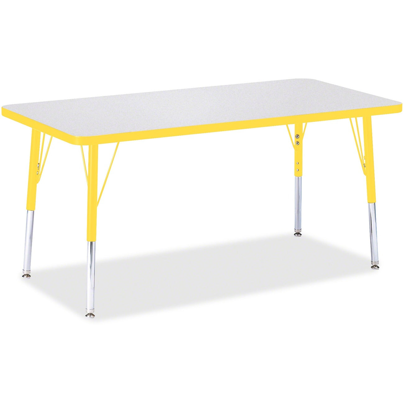 Rectangle Table 24x48 Gray Yellow