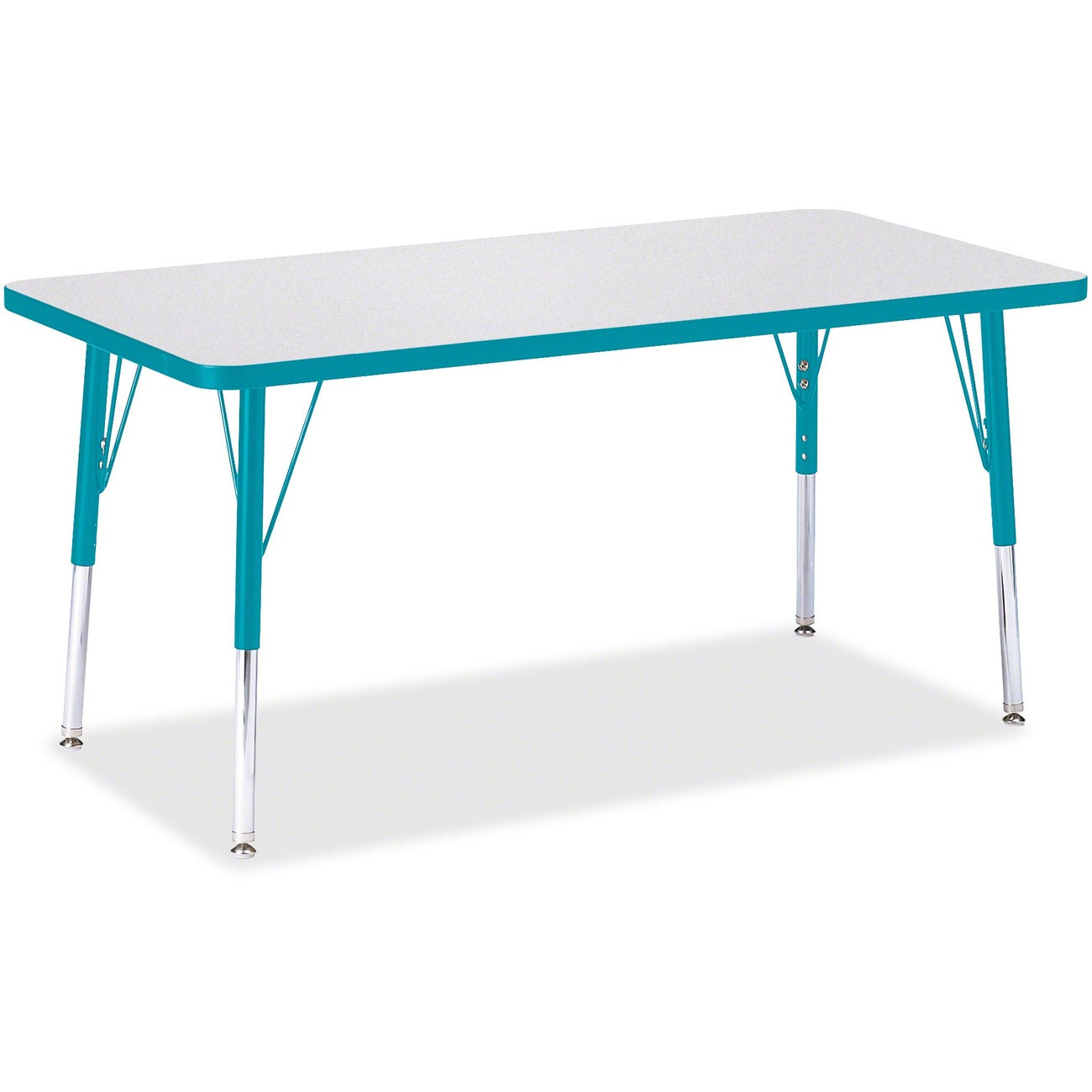 Rectangle Table 24x48 Gray Teal