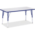 Rectangle Table 24x48 Gray Blue