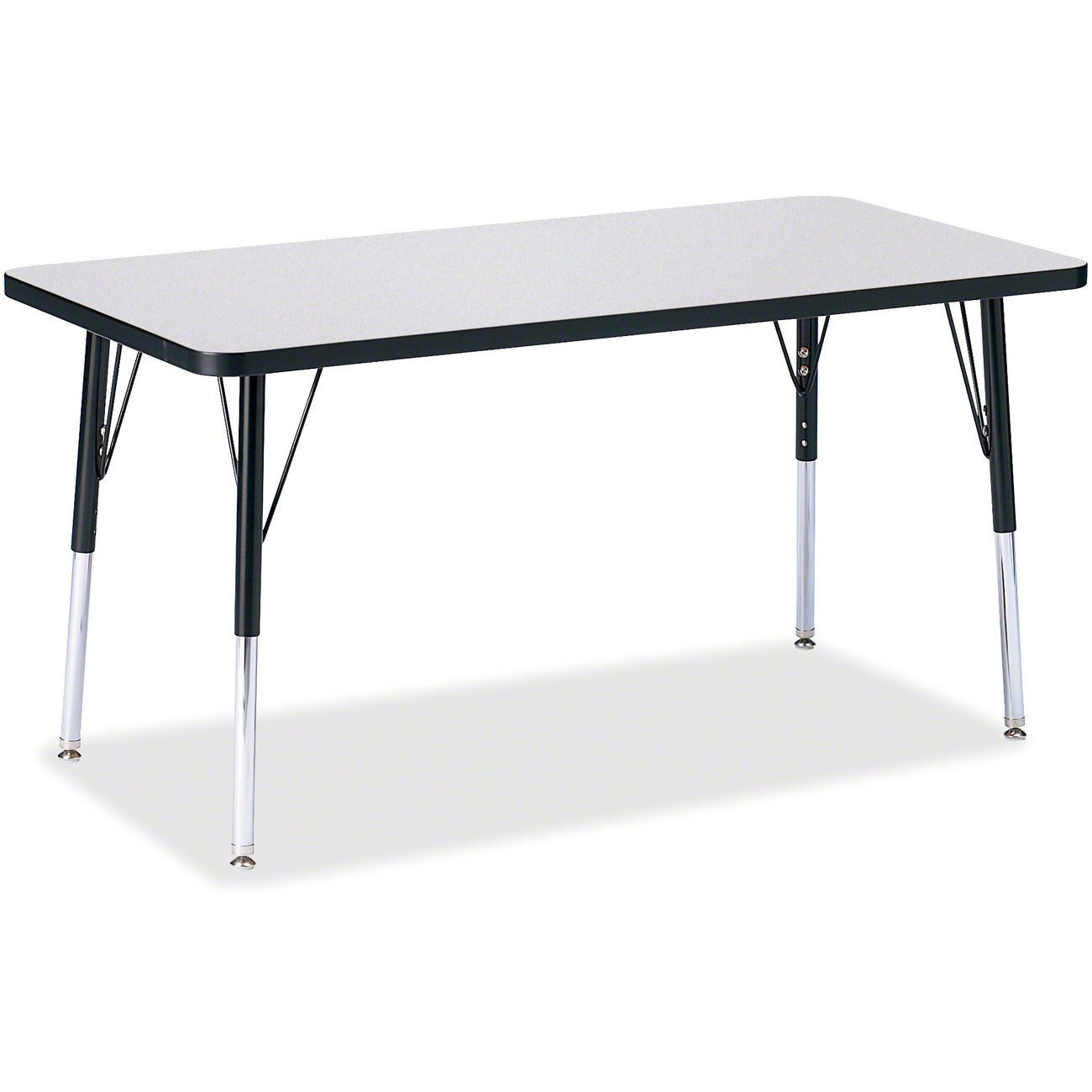 Rectangle Table 24x48 Gray Black