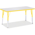 Rectangle Table 24x48 Gray Yellow