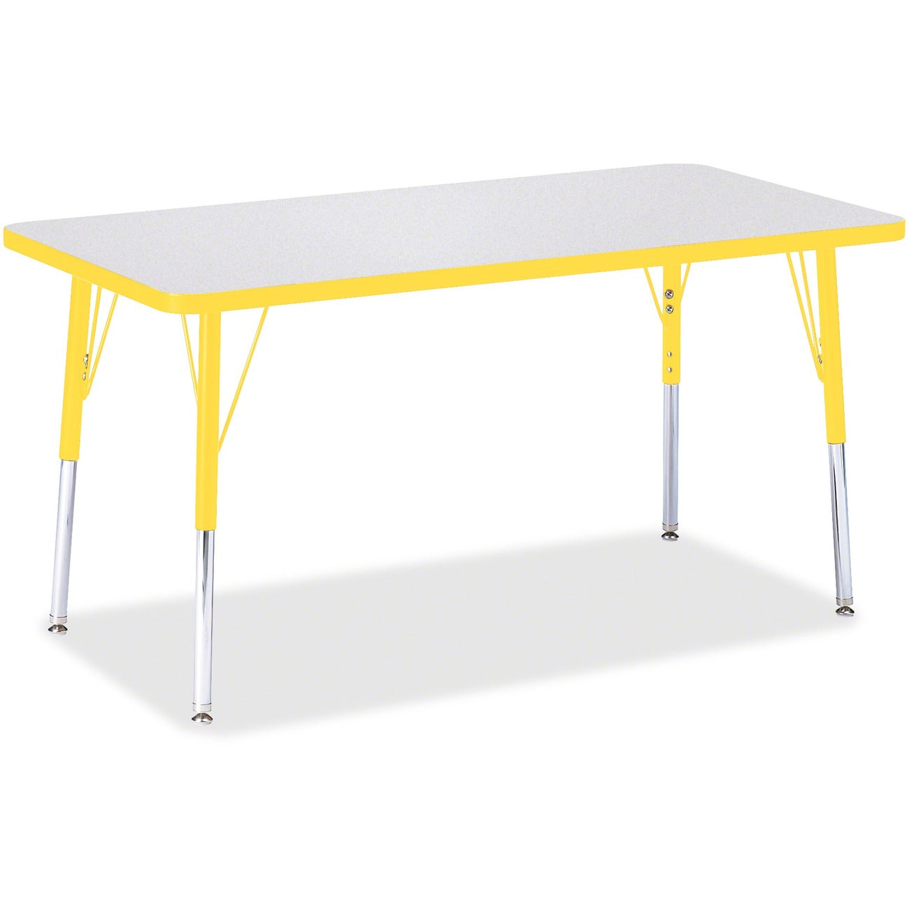 Rectangle Table 24x48 Gray Yellow
