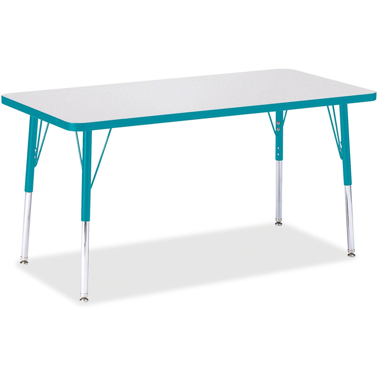 Rectangle Table 24x48 Gray Teal