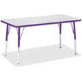 Rectangle Table 24x48 Gray Purple