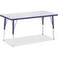 Rectangle Table 24x48 Gray Blue