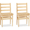 Chair Ladderback 16"Mpl 2Pk