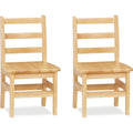 Ladderback Chair 12 inch Maple 2 Pack