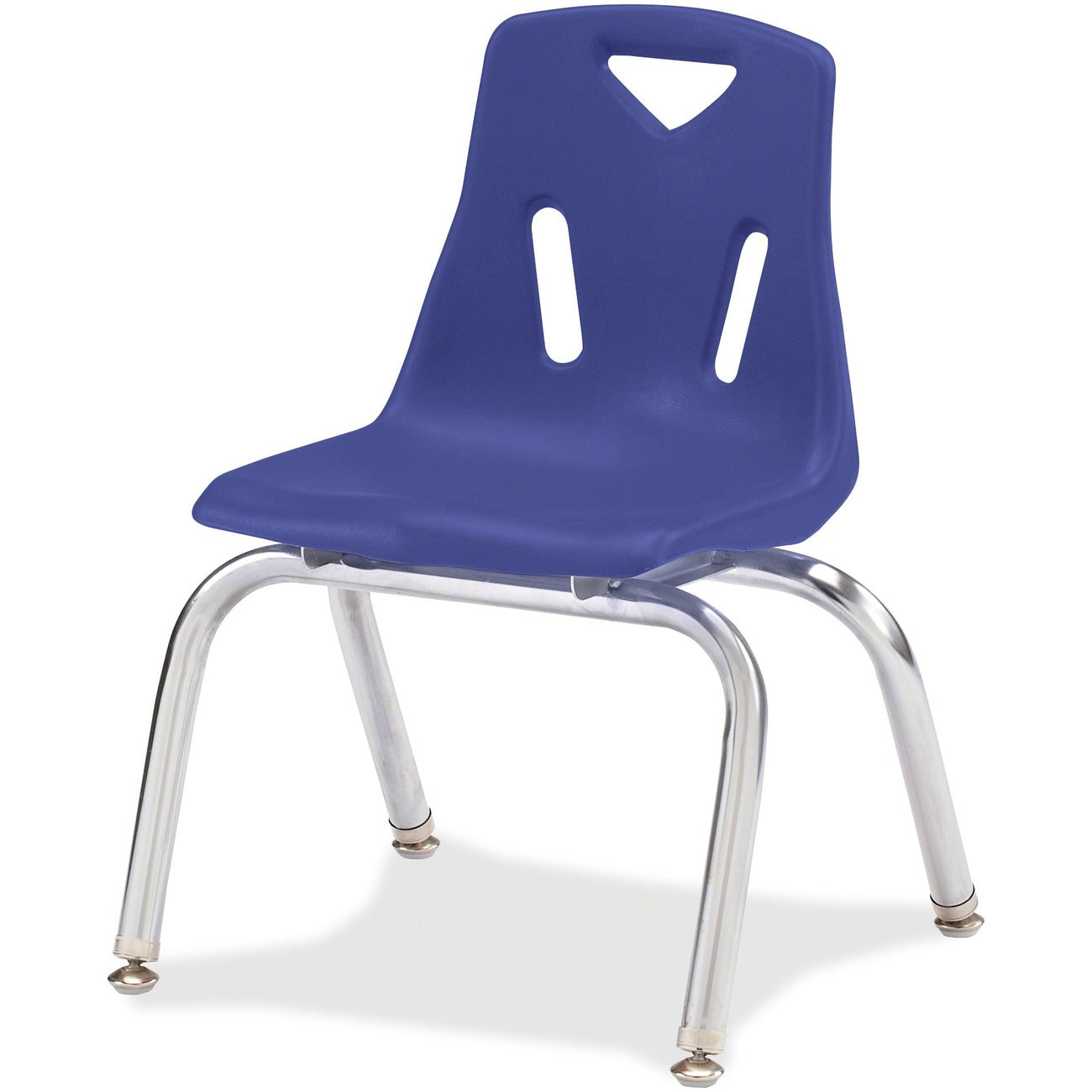 Stack Chair Chrome 16 inch Blue