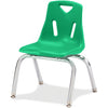 Chair Stack Chrome 12"H Gn