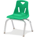 Stack Chair Chrome 12 inch Green