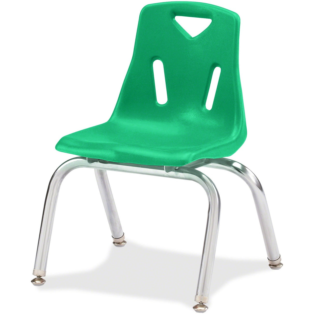 Stack Chair Chrome 10 inch Green