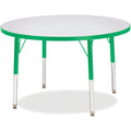 Activity Table 36 inch Round Gray Green